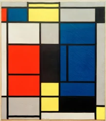 Tableau No. I, mit Rot, Blau, Gelb, Schwarz und Grau